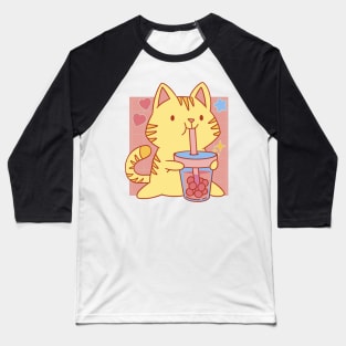 Boba Neko Kawaii Baseball T-Shirt